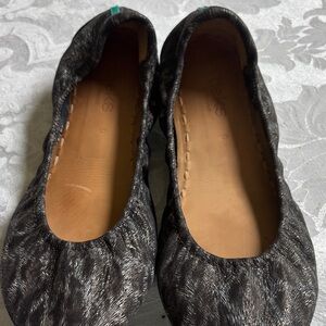 Tieks Black Friday release. Black cheetah Textured Ballet Flats - Women